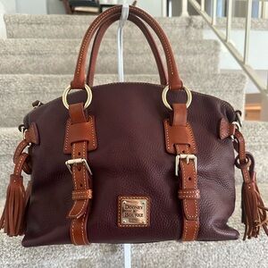 Dooney & Bourke Burgundy Leather Satchel Handbag